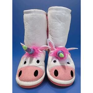 Lazy One Unicorn Boots Childrens size medium 10-12 bright colorful EUC